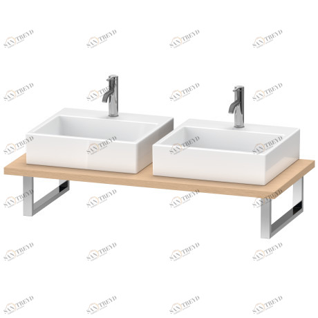 XV105C01212 Серии/XViu Консоль для накладной и встраиваемой сверху раковины компакт Дуб брашированный, натуральный шпон Duravit