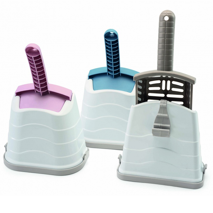 ПР0043983 Совок для туалета с контейнером Romeo, цвета в ассортименте 17,5х11х28см IMAC 