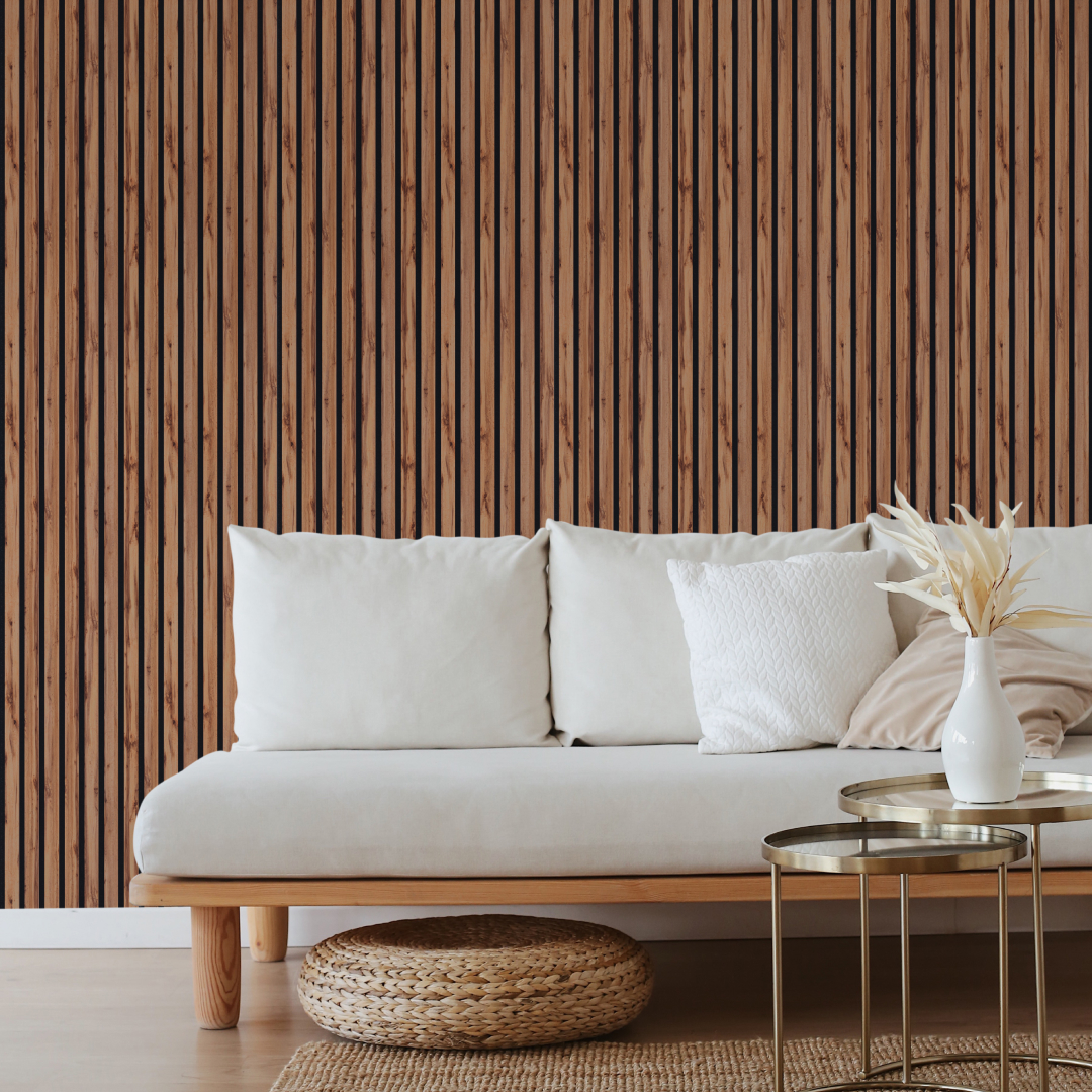 Панель Стеновая Акустическая Stella Trend Light Пекан 900х600х21 (упак. 1шт.) Standart STSR-09 - Вид №5