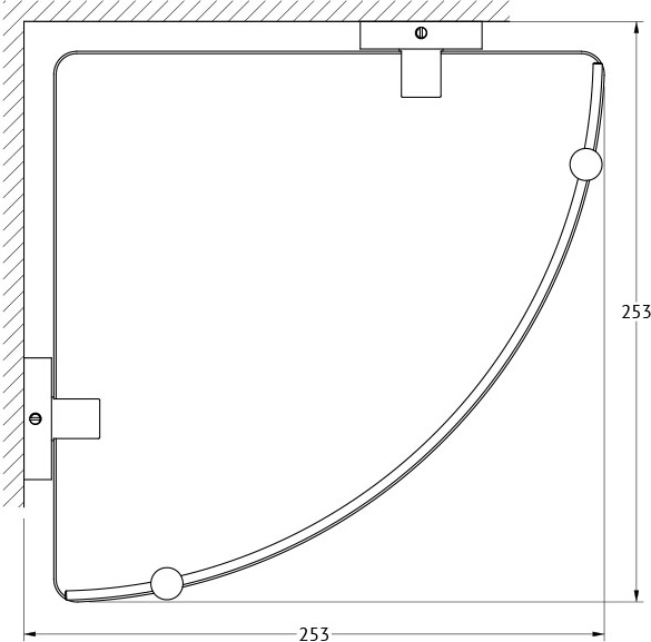 HAR 040 Полка угловая 2-х ярусная 26 cm ARTWELLE Harmonie - Вид №1