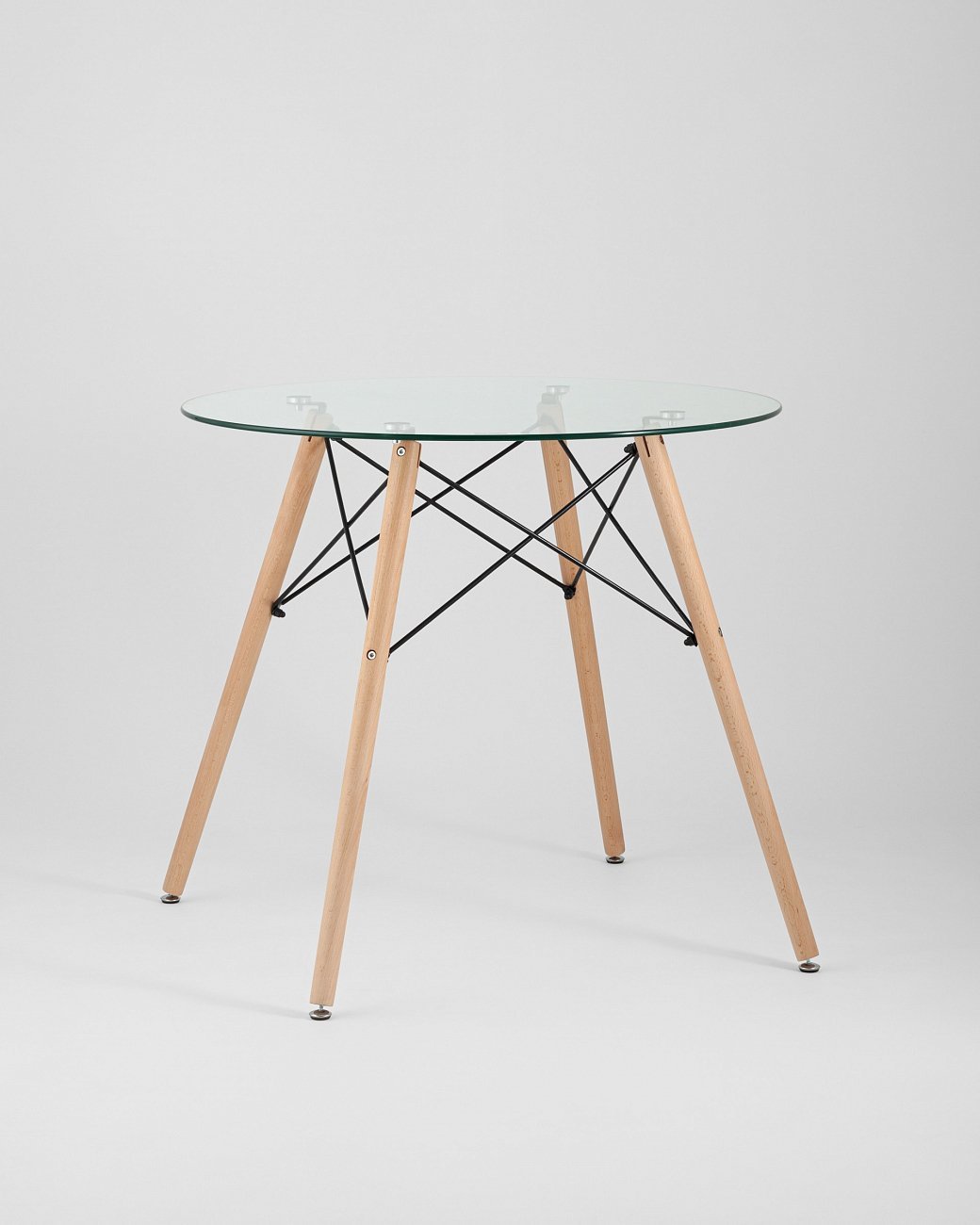Стол обеденный круглый прозрачный D 80 см Eames DSW STOOL GROUP  00-3958833 Прозрачный  - Вид №1