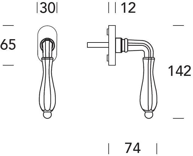 Reguitti Оконная ручка dk на розе Epoca A800dk02468 - Вид №2