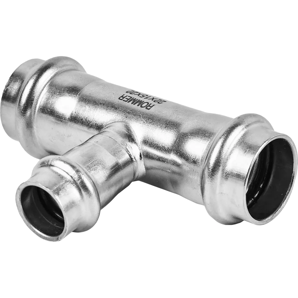 Тройник переходной Rommer 22x15x22 мм ВПр нержавеющая сталь 88011360 STLM-2082329 