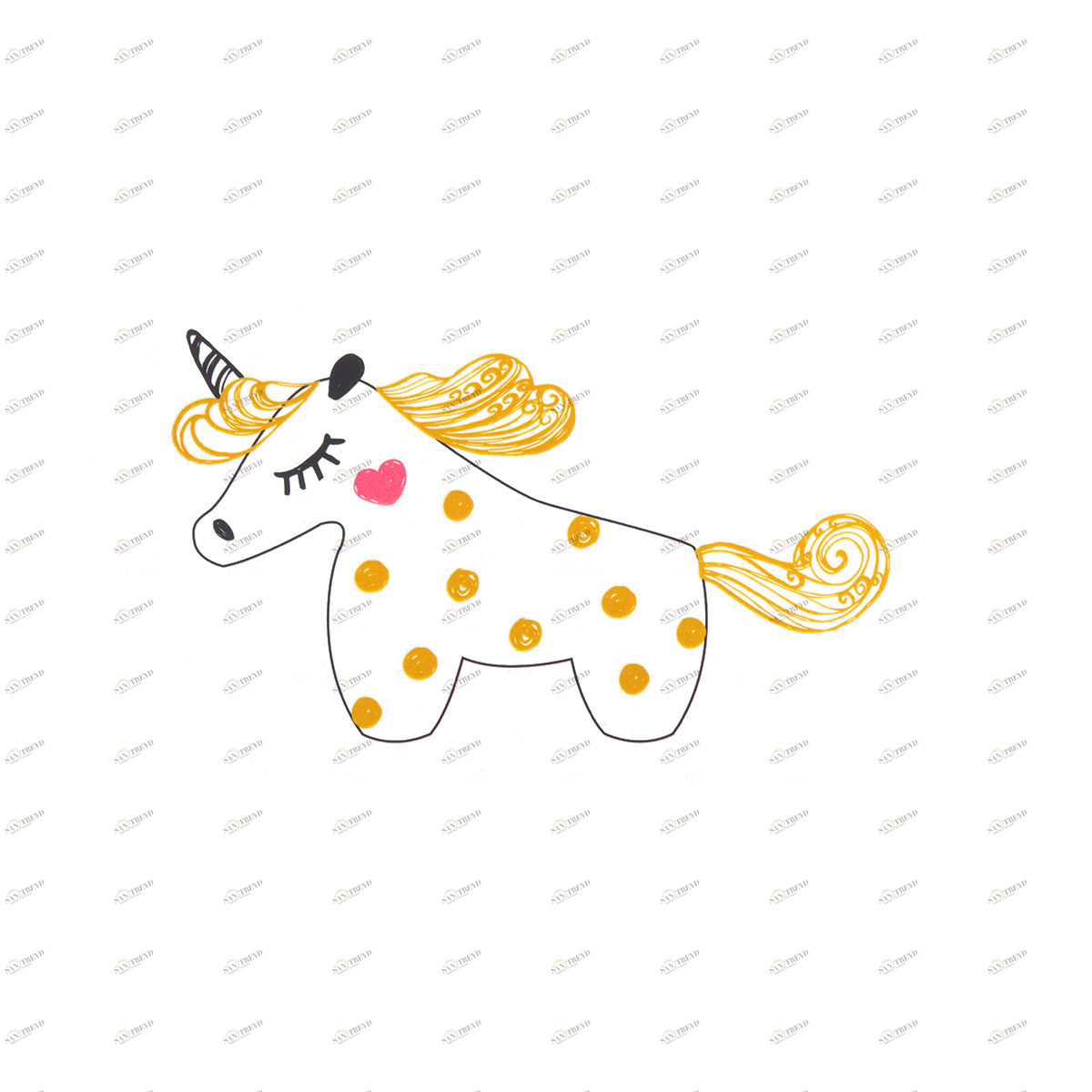 Декоративная наклейка Gold Unicorn VAMVIGVAM  282147 Бежевый Santreyd 