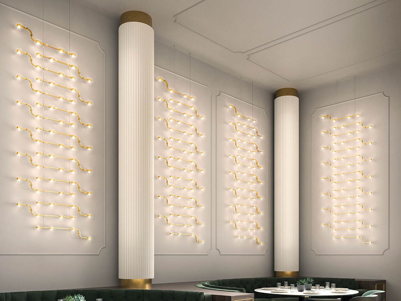 Стеклянный светодиодный подвесной светильник Masiero Raqam ARCH-00042718