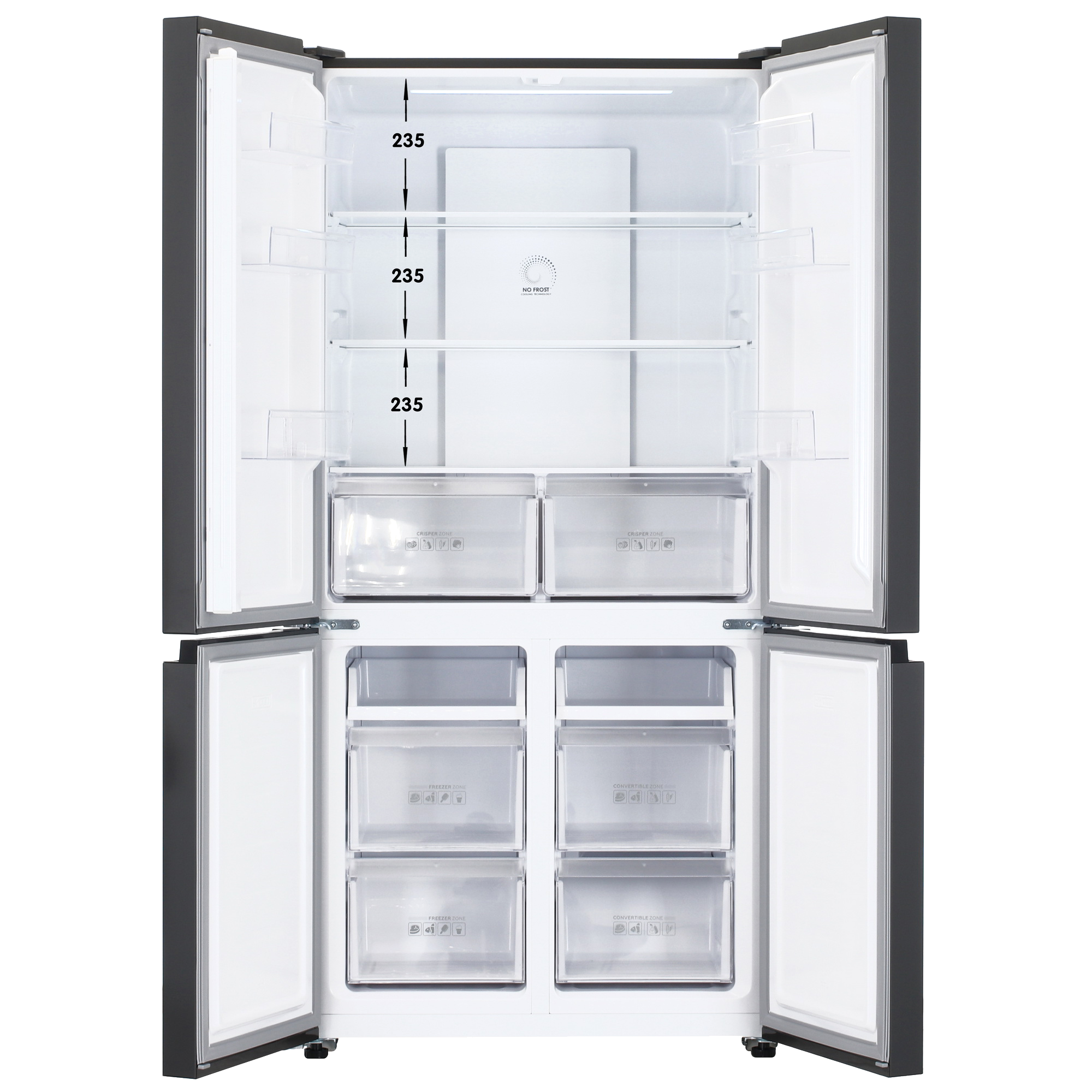 9083829 Холодильник многодверный   DEXP MCr4-58AHA серый STDN-0045170 - Вид №1