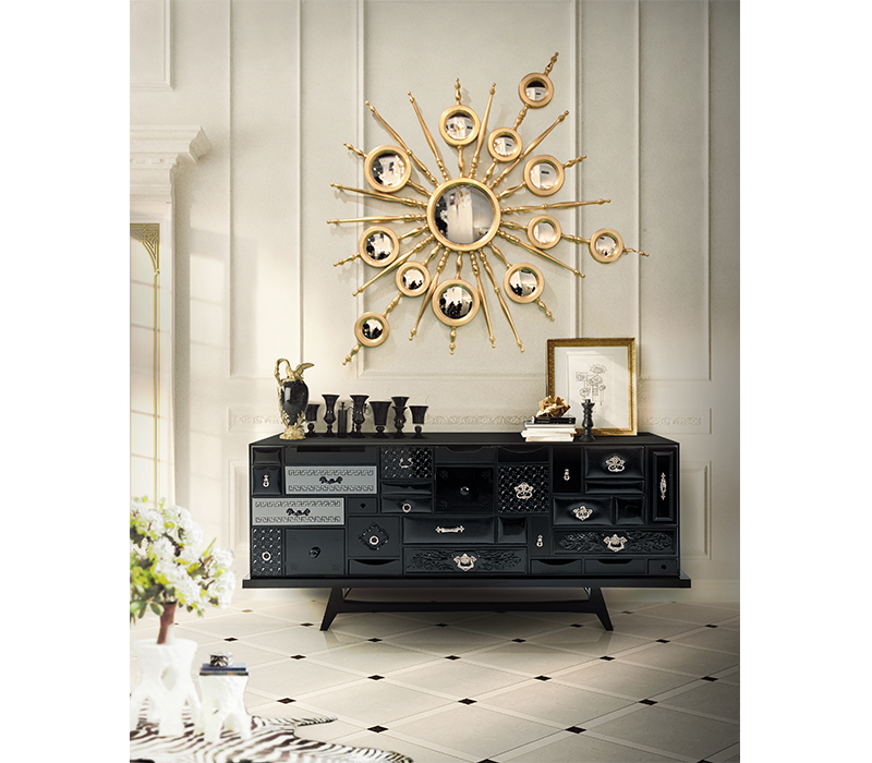 0-076 Черный буфет Mondrian  Boca Do Lobo  - Вид №5