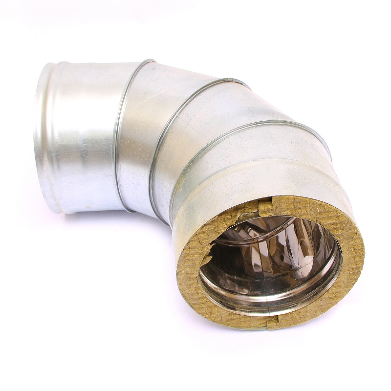 Сэндвич-колено 90" Ferrum Ф150х210 нержавеющая сталь (430/0,5мм) FD08150T4FF - Вид №1