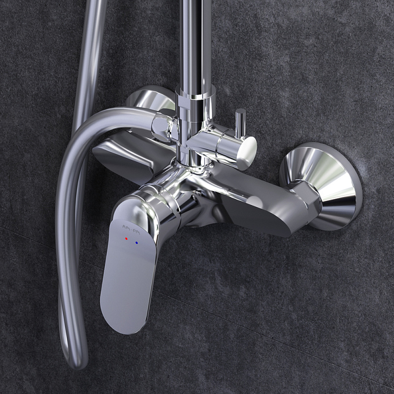 F0785C800 душ.системанабор:см-ль д/душа с переключателемверхний душ d220 мм ручной душ 110 AM.PM Sunny - Вид №2