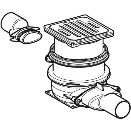 388.023.00.1 Трап Geberit Varino, горизонтальный, d50 Geberit  - Вид №1