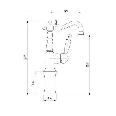 19133 Смеситель Migliore Oxford - Вид №1