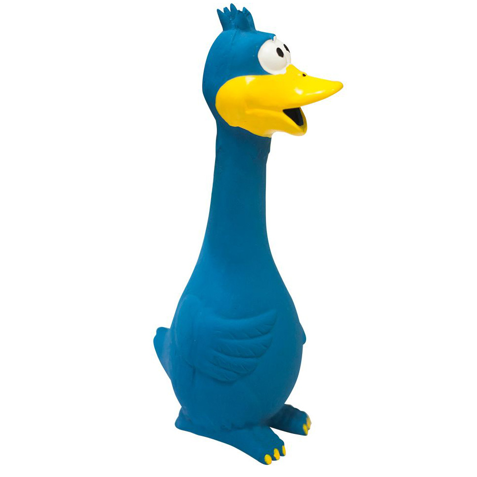 ПР0041417 Игрушка для собак Птица с пищалкой 20х6х7см латекс синяя MAJOR 