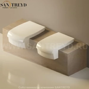 Flaminia UNA Консоль для унитаза и биде от 135 до 200 см необработанное дерево UNA200WB.WF