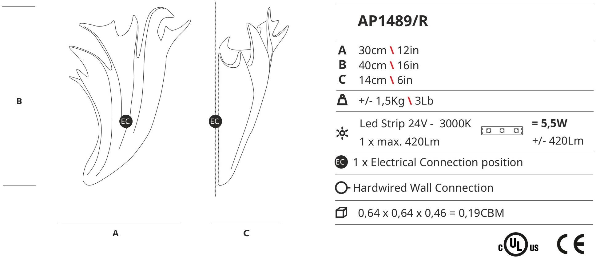 Serip Настенный светильник из алюминия Carpa Carpa ap1489/r - Вид №3