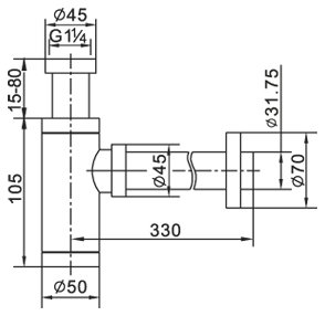 Сифон под раковину Cezares CZR-SMT2-01 ARTICOLI VARI - Вид №1