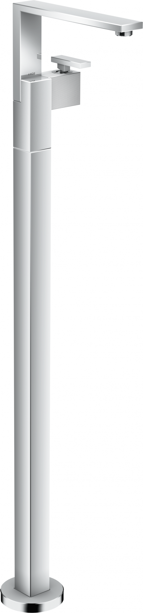 46041000 Смеситель для раковины, однорычажный, напольный, со сливным гарнитуром Push-Open - алмазная огранка AXOR EDGE