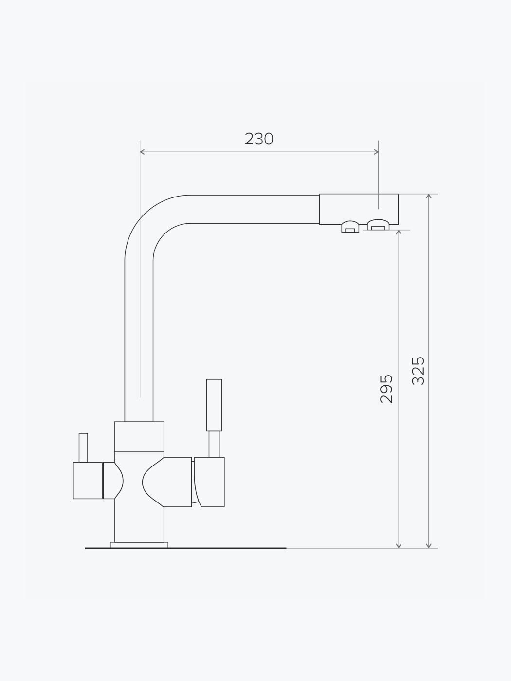 627505 Смеситель кухонный "Высокий Дуо" в тон мойки Polygran  - Вид №9