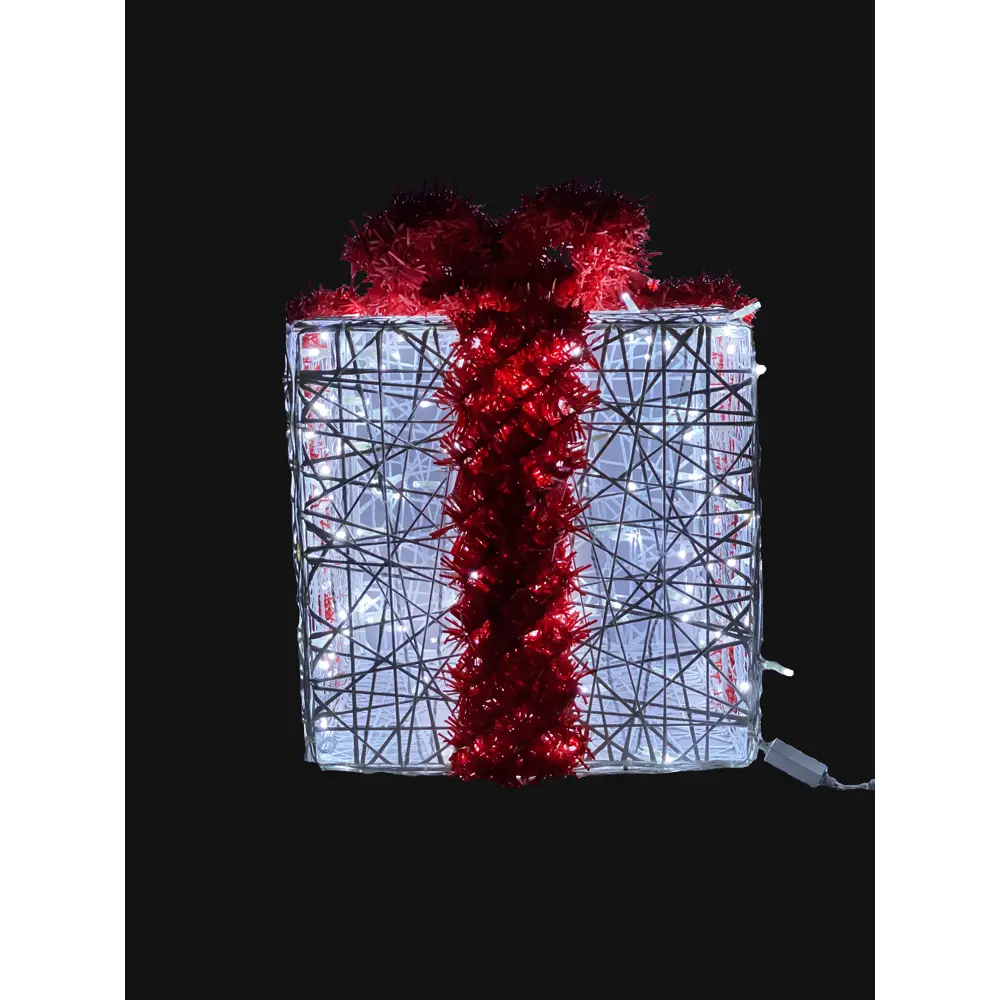 Электрическая светящиеся фигура Подарок 200 LED 120x120x120 см теплый белый свет 86164005 STLM-2023500 AJURIO  - Вид №11