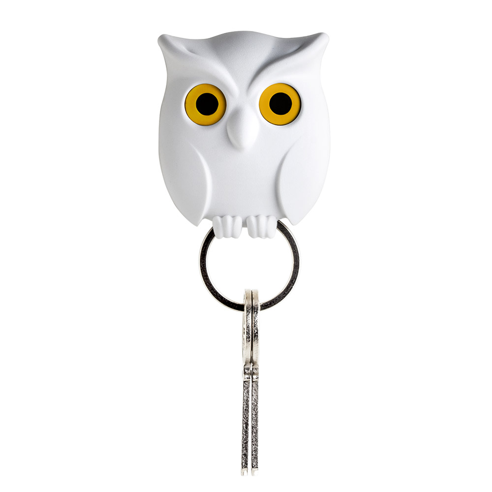 QL10195-WH Держатель для ключей night owl белый Qualy 