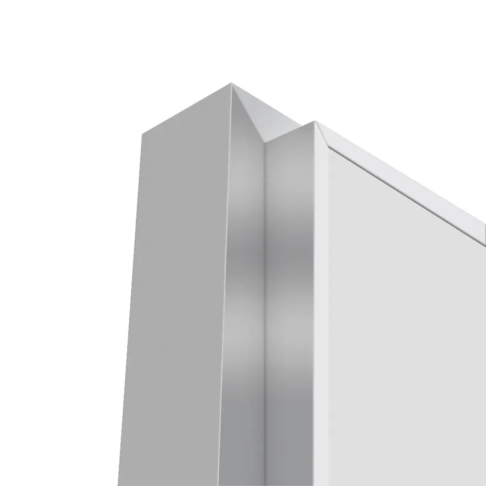 Дверь межкомнатная глухая обратного открывания Invisible 90x210 см левая алюминиевая кромка цвет белый с замком VELLDORIS STLM-2138150 - Вид №1