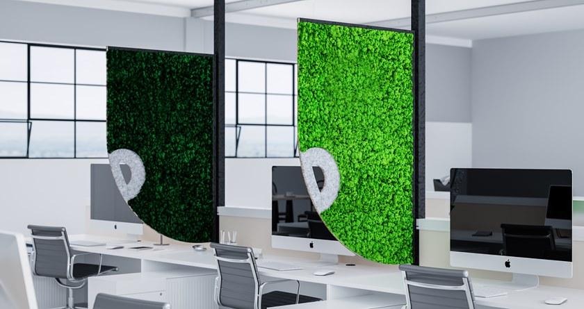 GREEN MOOD Звукопоглощающая офисная перегородка из мха Design sun-id-1473076 - Вид №1