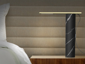 Мраморная светодиодная настольная лампа