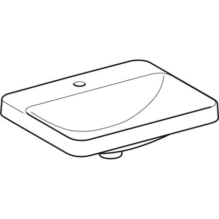 500.742.01.2 Встраиваемая раковина Geberit VariForm прямоугольной формы, с полкой для отверстия под смеситель Geberit  - Вид №6