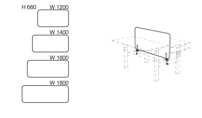 Звукопоглощающая панель перегородки стола Askia Connect ARCH-00027772 - Вид №8