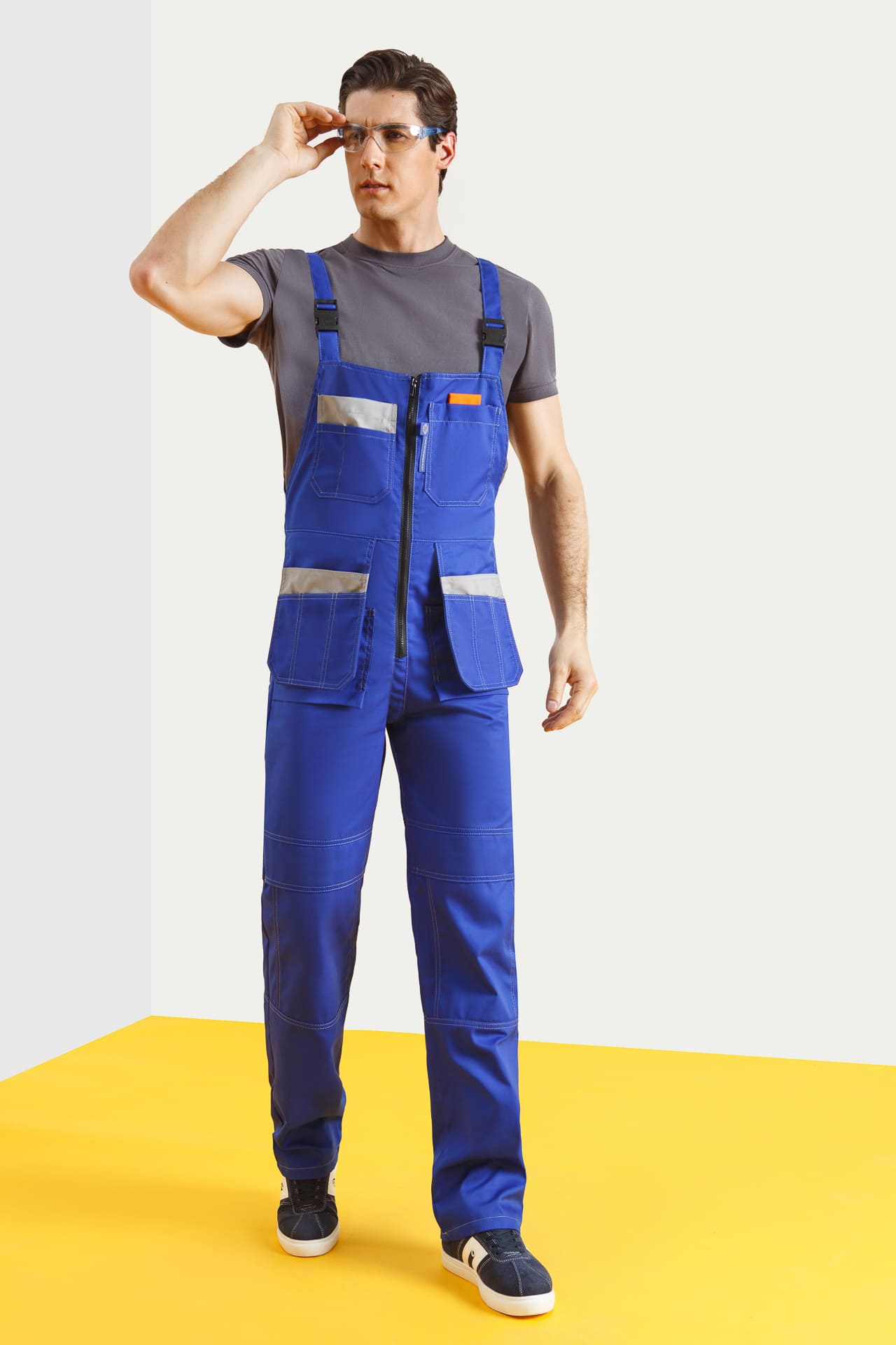 65253 Костюм "Профессионал-2" василек-светло-серый  Летняя спецодежда  размер 60-62/158-164  - Вид №10