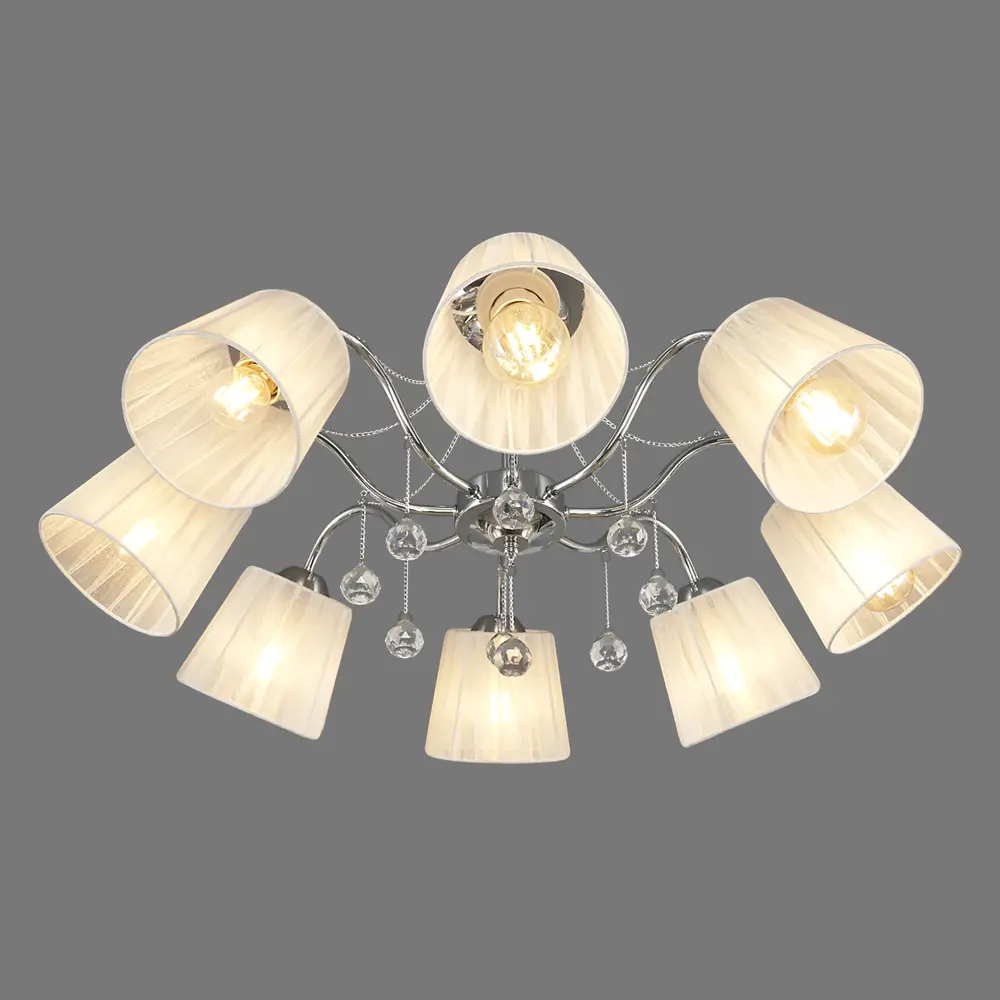 DE CITY Люстра Лацио - 8-рожковый потолочный светильник с тканевыми плафонами 82312597 STLM-0024437 - Вид №4