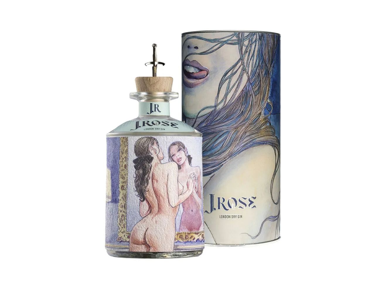 Бутылка джина с этикеткой ручной работы J.Rose J. Rose London Dry Gin ARCH-00118034