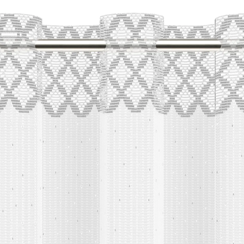 Тюль для кухни Бисквит 170x75 см цвет белый-серый Santreyd STLM-2174227 - Вид №5