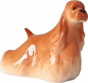 89142 Императорский фарфоровый завод Скульптура "Кокер-спаниель" Фарфор твердый