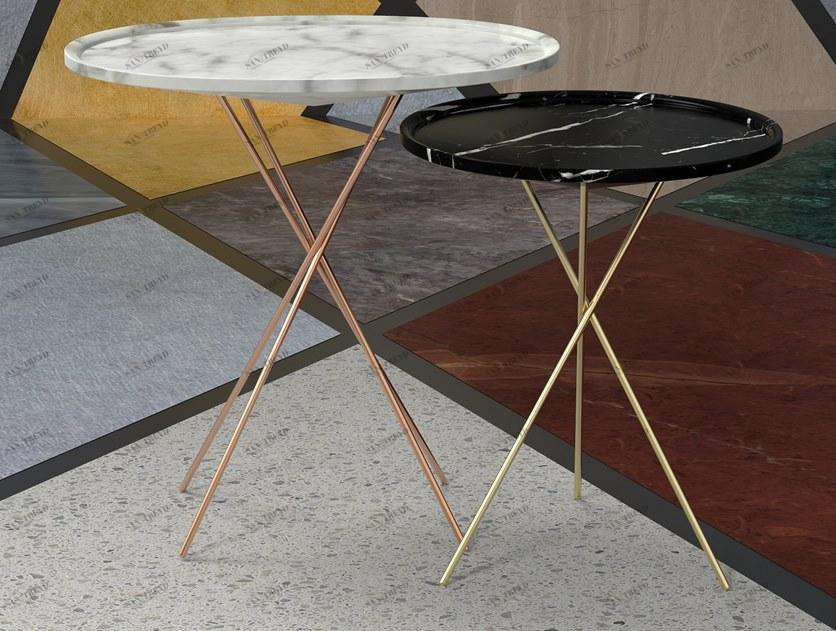 MONITILLO MARMI Круглый журнальный столик из мрамора sun-id-1413061