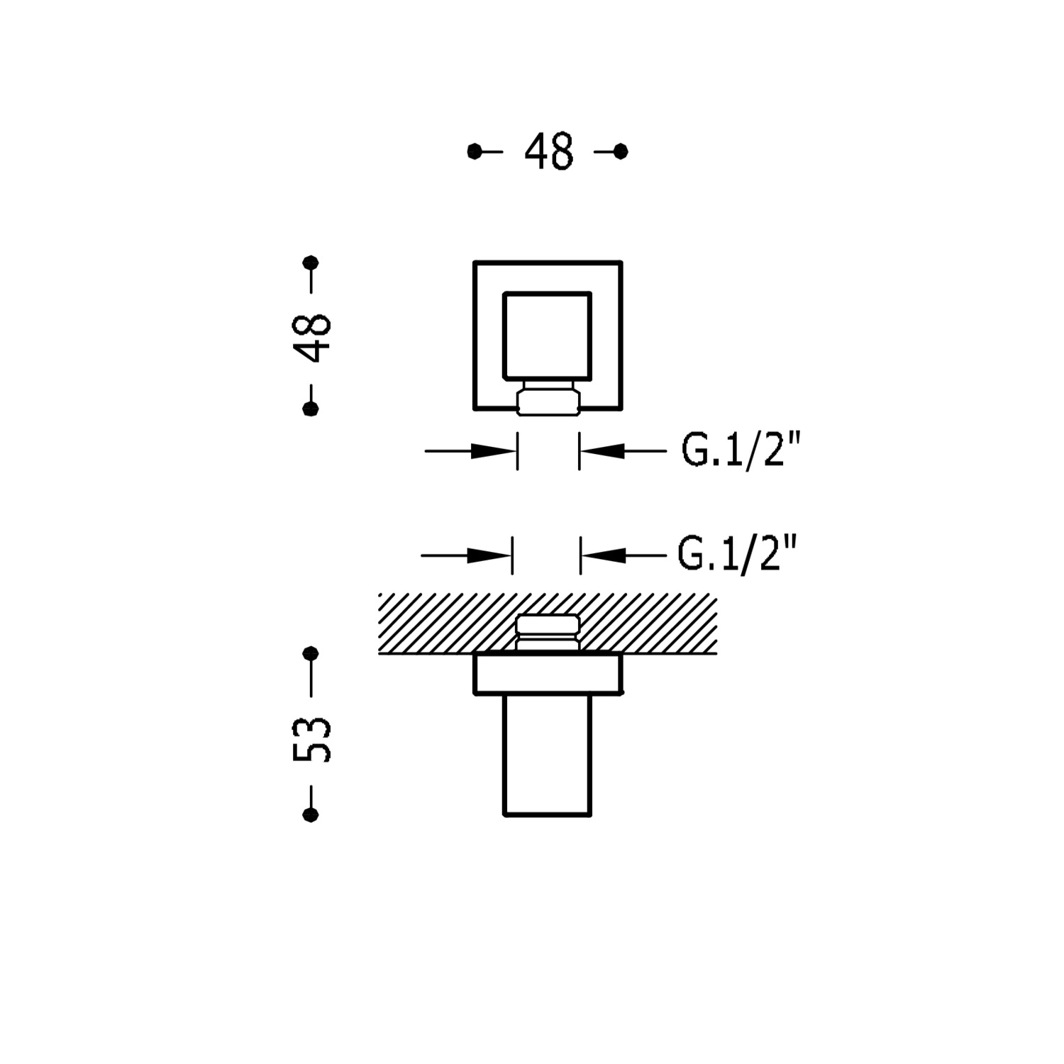 Отвод с настенным соединением для шланга-00618301NM TRES RICAMBI - Вид №1