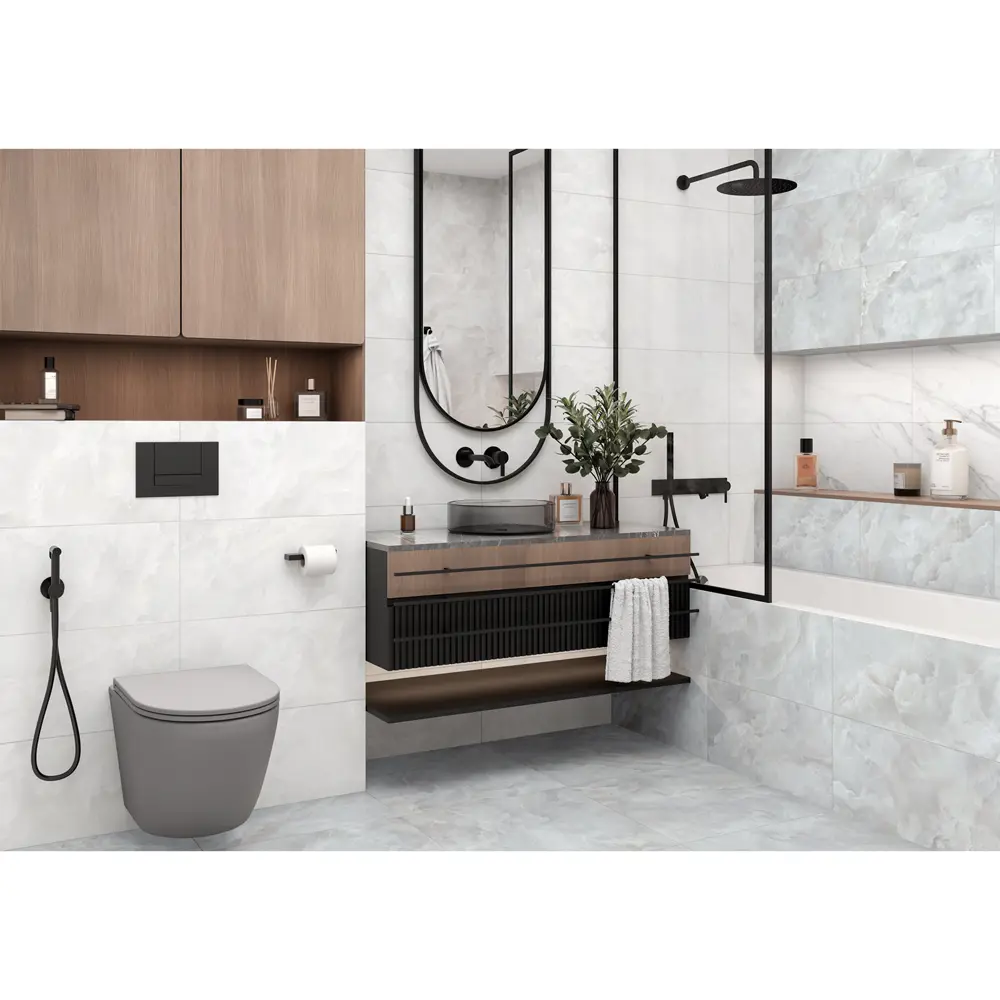 Настенная плитка Alma Ceramica Onice Art 07 30x60 см 1.98 м² матовая цвет серый 89457775 STLM-2184641 - Вид №3