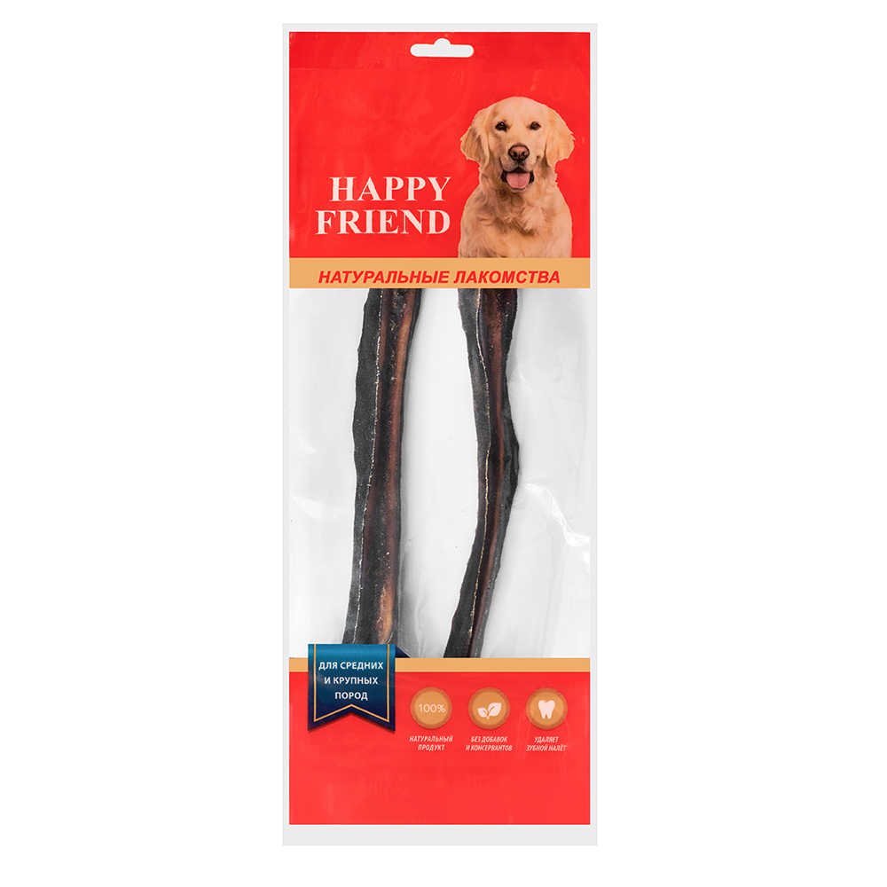 ПР0057546 Лакомство для собак Палочки говяжьи для средних и крупных пород HAPPY FRIEND 