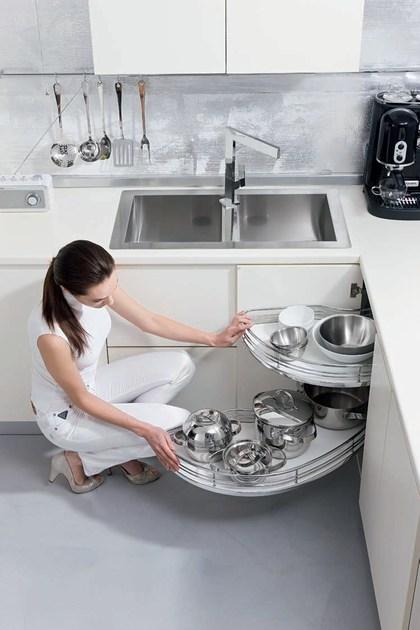 Würth Внутренний аксессуар для кухни из стали Guarnitura svoltabile angolo 0683730336/7 - Вид №2