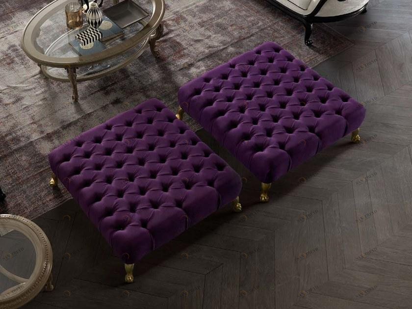 Andrea Fanfani Стеганый пуф с квадратной подкладкой из ткани Tornabuoni 746/q