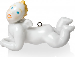 10600676 Meissen Фигурка 3,2см "Ангел, лежащий" (подвеска) Фарфор