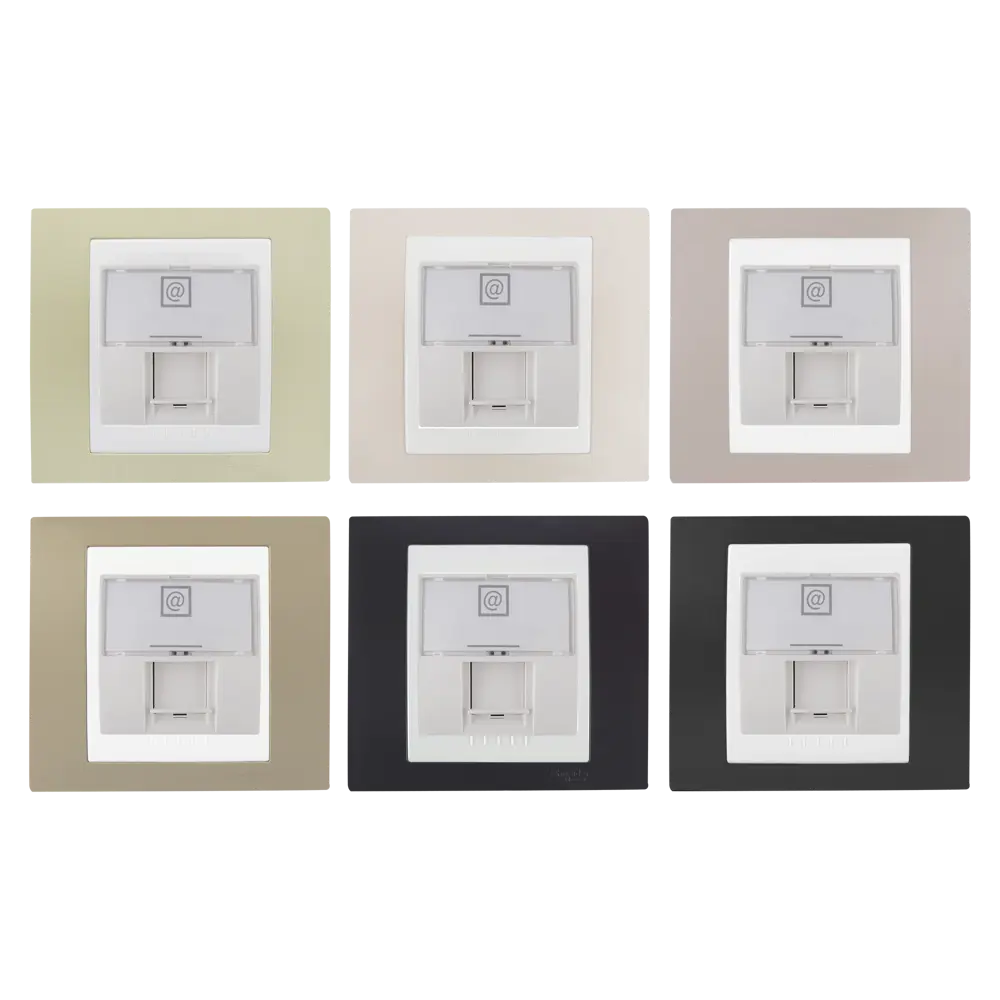Розетка компьютерная встраиваемая Systeme Electric Unica RJ45 UTP cat 5e цвет белый 10157140 STLM-2168257 - Вид №1