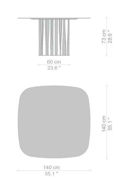 Стол с алюминиевым основанием CASSINA BOBOLI ARCH-00150248 - Вид №5