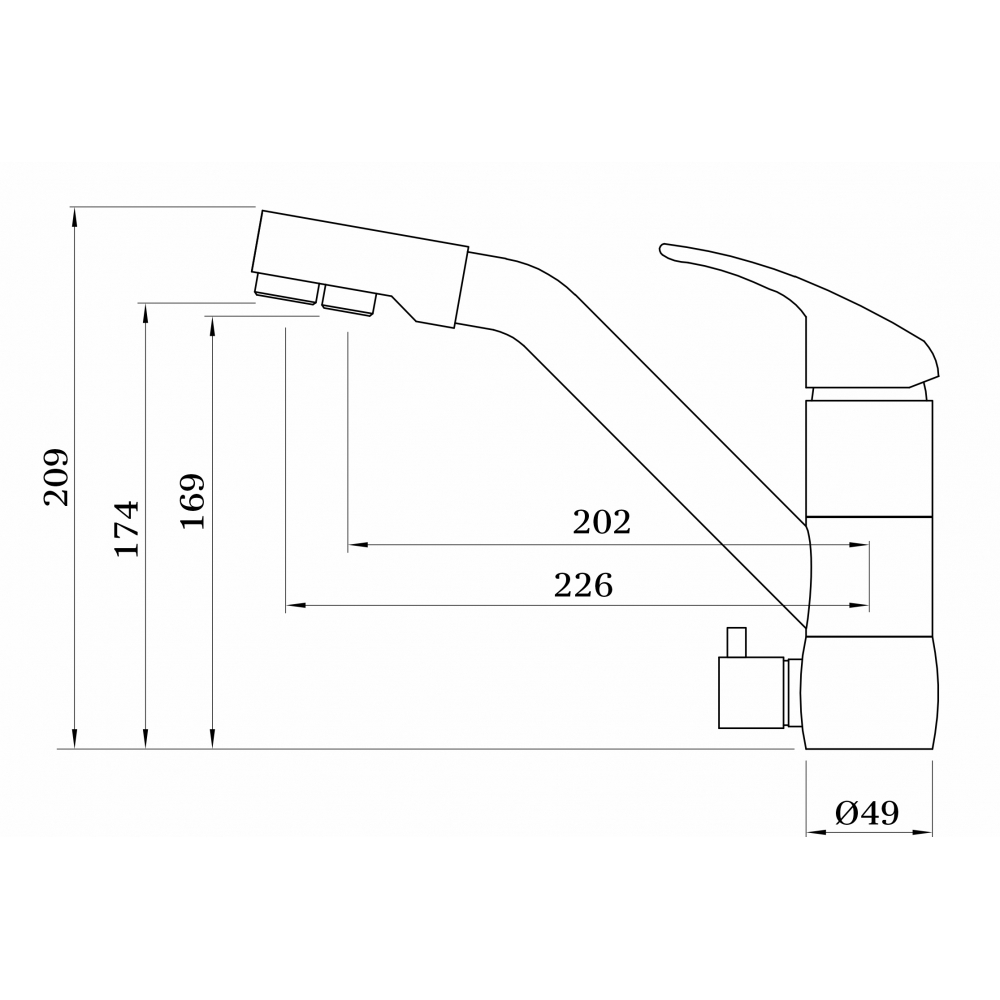 GZ 16026 Смеситель для кухни с подключением к фильтру с питьевой водой Ganzer Хром Ganzer Германия 13988 - Вид №2