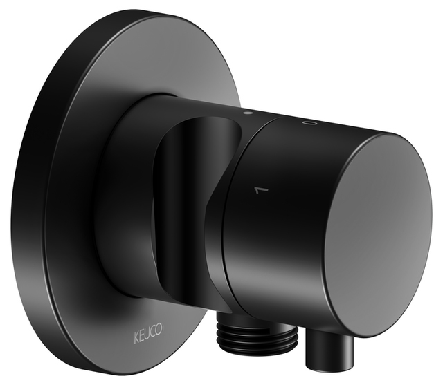 59549011201 Встраиваемый запорный вентиль с переключателем на 3 потребителя, выводом для шланга и держателем лейки DN 15 KEUCO IXMO - Вид №2