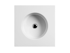 Квадратная раковина с керамической круглой ванной