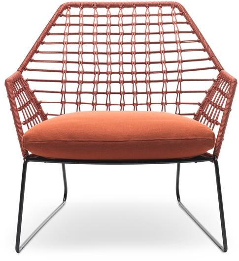 Saba Italia Садовое кресло из ткани и полиэтиленовых тросов New york soleil sun-id-1357286 - Вид №1