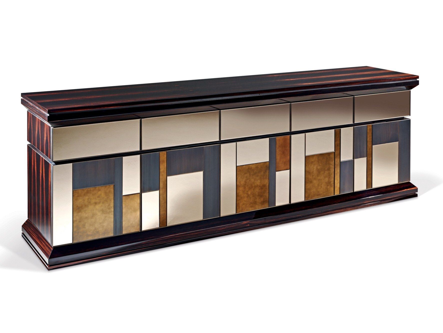 Шкаф из черного дерева с распашными дверцами и ящиками Sicis Vendome ARCH-00011427