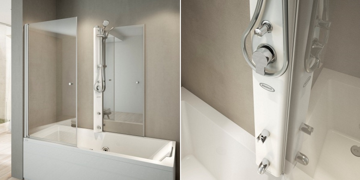 Душевое ограждение с колонной Mix 80 9448-457A Dx Jacuzzi 9448457ADX - Вид №1