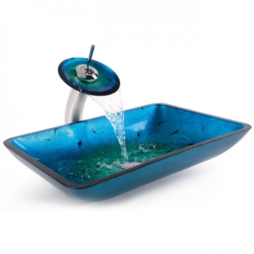 GVR-204-RE Накладная раковина на столешницу  прямоугольная Krausru  - Вид №2