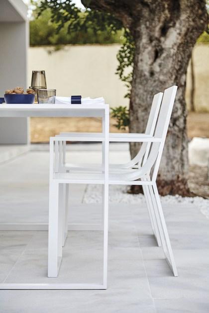 GANDIABLASCO Стул с основанием из термолакированного алюминия с подлокотниками Blau sun-id-1435252 - Вид №3